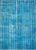 pae-1676 deep turquoise/deep turquoise blue wool hand knotted Rug