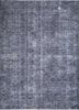lacuna grey and black wool hand knotted Rug - HeadShot