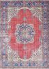 pae-2003 red/twilight blue red and orange wool hand knotted Rug