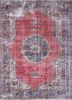 pae-2011 red/bermuda blue red and orange wool hand knotted Rug