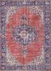 pae-2030 russet/twilight blue red and orange wool hand knotted Rug