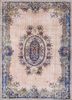 pae-2039 mocha/deep navy beige and brown wool hand knotted Rug