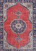 pae-2052 red/twilight blue red and orange wool hand knotted Rug