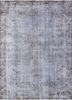 pae-2076 silver lake blue/cocoa brown blue wool hand knotted Rug