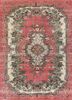 pae-2092 red oxide/deep sea red and orange wool hand knotted Rug