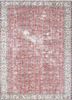 pae-2093 russet/dark ivory red and orange wool hand knotted Rug