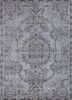 pae-21 silica grey/black berry blue wool hand knotted Rug