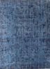 pae-2136 indigo blue/indigo blue blue wool hand knotted Rug