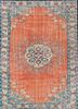 pae-2139 orange/gold red and orange wool hand knotted Rug