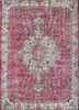 pae-2160 deep red/apple green red and orange wool hand knotted Rug