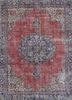 pae-2161 red/bermuda blue red and orange wool hand knotted Rug