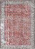 pae-2162 classic rust/amber green red and orange wool hand knotted Rug