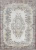 pae-2184 fog/dark brown green wool hand knotted Rug