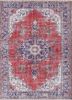 pae-2206 red/deep navy red and orange wool hand knotted Rug