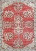 pae-2233 classic rust/lead gray red and orange wool hand knotted Rug