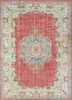 pae-2291 red/medium rose red and orange wool hand knotted Rug