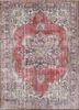 pae-2316 red/deep navy red and orange wool hand knotted Rug