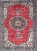 pae-2324 red/black ink red and orange wool hand knotted Rug