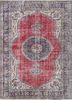 pae-2325 ribbon red/blue berry red and orange wool hand knotted Rug