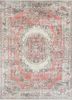 pae-2367 poppy/light gold red and orange wool hand knotted Rug