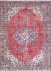 pae-2395 red/bijou blue red and orange wool hand knotted Rug