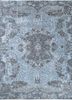 pae-2412 smoke blue/stone gray blue wool hand knotted Rug