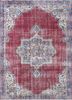pae-2413 deep red/blue berry red and orange wool hand knotted Rug