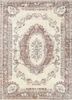 pae-2415 winter white/leather brown ivory wool hand knotted Rug