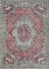 pae-2440 deep red/forest green red and orange wool hand knotted Rug