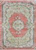 pae-2443 cloud white/brick red ivory wool hand knotted Rug