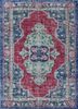 pae-2611 navajo red/twilight blue blue wool hand knotted Rug