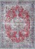 pae-2621 brick red/ink blue red and orange wool hand knotted Rug