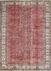 pae-2638 red/dark ivory red and orange wool hand knotted Rug