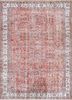 pae-2659 red ochre/linen red and orange wool hand knotted Rug