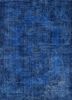 pae-2711 deep navy/deep navy blue wool hand knotted Rug