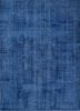 pae-2718 deep navy/deep navy blue wool hand knotted Rug
