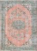 pae-2739 russet/antique green red and orange wool hand knotted Rug