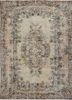 vintage gold wool hand knotted Rug - HeadShot