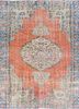 pae-2780 russet/twilight blue red and orange wool hand knotted Rug