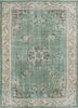 pae-2789 forest green/beige green wool hand knotted Rug