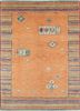 pae-279 carrot/medium cobalt red and orange wool hand knotted Rug