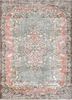 pae-2802 vibrant green/red ochre green wool hand knotted Rug