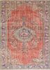 pae-2819 russet/blue berry red and orange wool hand knotted Rug