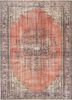 pae-2825 russet/dark lime red and orange wool hand knotted Rug