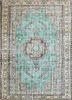 pae-2844 ceramic/dark taupe blue wool hand knotted Rug