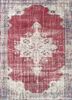 pae-2863 soft coral/twilight blue red and orange wool hand knotted Rug