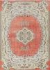 pae-2909 orange/apple green red and orange wool hand knotted Rug