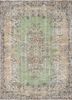 pae-2946 lime green/wheat green wool hand knotted Rug