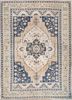 pae-2999 medium taupe/blue berry blue wool hand knotted Rug