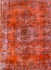 pae-30 outrageous orange/outrageous orange red and orange wool hand knotted Rug